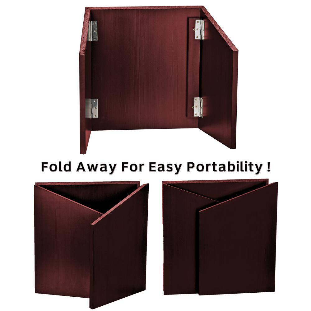 Mahogany Foldable Tabletop Presentation Lectern with Storage