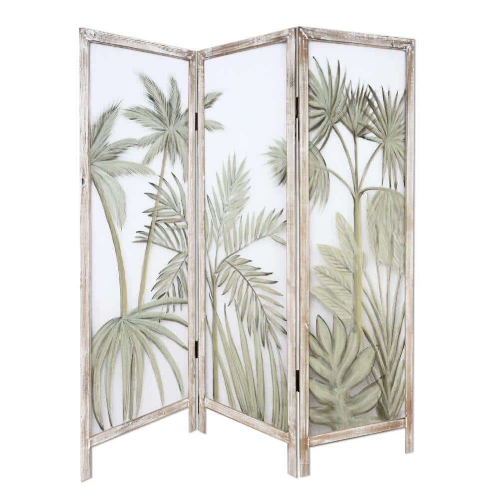 Room divider, VERNAGO, 3 panels, natural