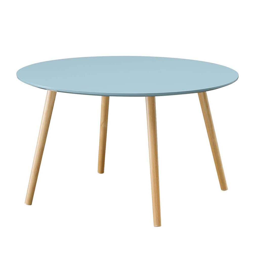 Oslo 32" Sea Foam Round Wood Coffee Table