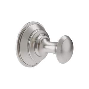 Braston Wall Mounted Knob Robe/Towel Hook in Satin Nickel