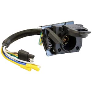 7-Way Dual-Plug Trailer Connector with 10 in. Prewired Harness