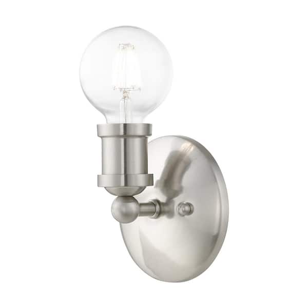 Beckford 5.25 in. 1-Light Brushed Nickel ADA Single Sconce