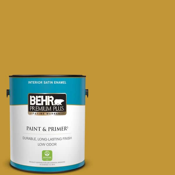 BEHR PREMIUM PLUS 1 gal. #S-H-360 Leisure Satin Enamel Low Odor Interior Paint & Primer