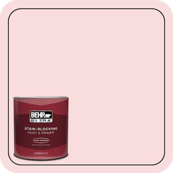 BEHR ULTRA 1 qt. #130C-1 Powdered Blush Extra Durable Flat Interior Paint & Primer