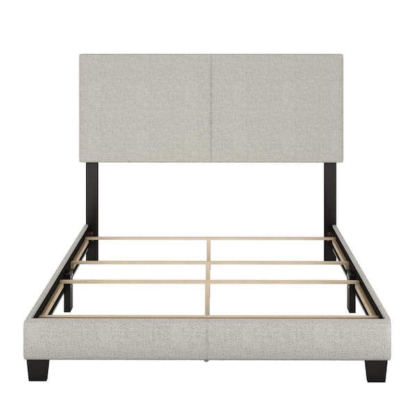 Boyd Sleep Milan Upholstered Linen Platform Bed, Full, White