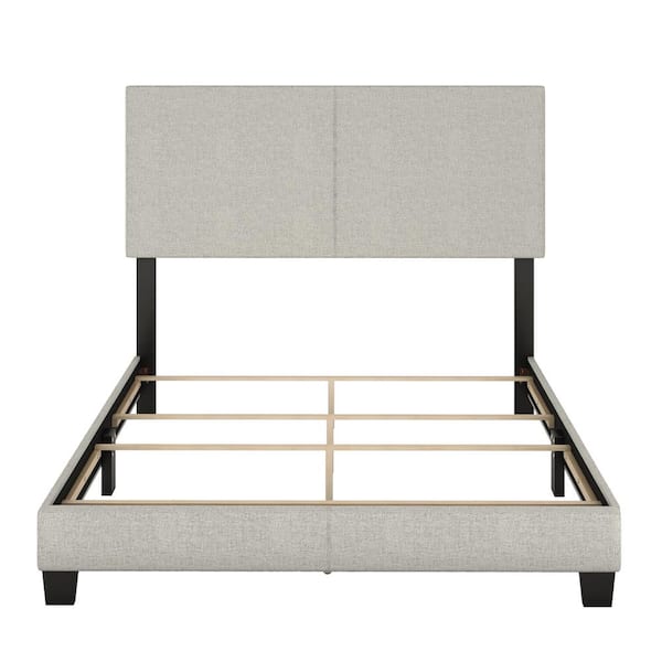 Boyd Sleep Milan Upholstered Linen Platform Bed, Queen, White