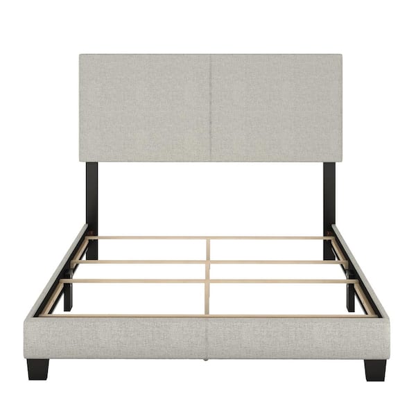 Boyd Sleep Milan Upholstered Linen Platform Bed, Twin, White MIL897TW The Home Depot