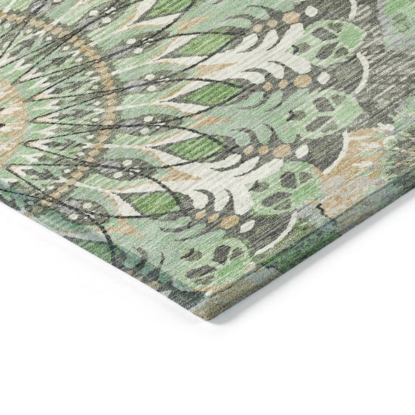 Chantille Machine Washable Indoor/Outdoor Abstract ACN2335 Green 10 ft. x 14 ft. Area Rug