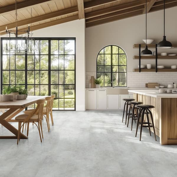 Mountains Grey 12 MIL x 12 in. W x 24 in. L Waterproof Click Lock Luxury Vinyl Plank Flooring (19.37 sq. ft./Case)