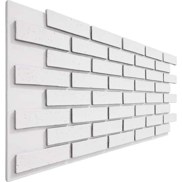 EverStone Traditional Faux Brick Panel, 44"W x 21 3/4"H x 3/4"D, Glacier Color