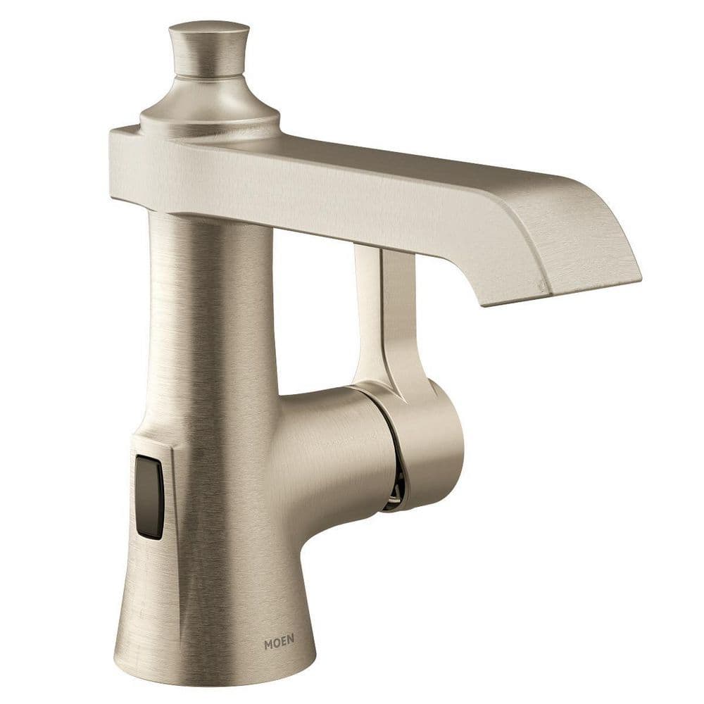Flara 1 Handle Single Hole Bathroom Sink Faucet with Valve Included and Touchless in Brushed Nickel