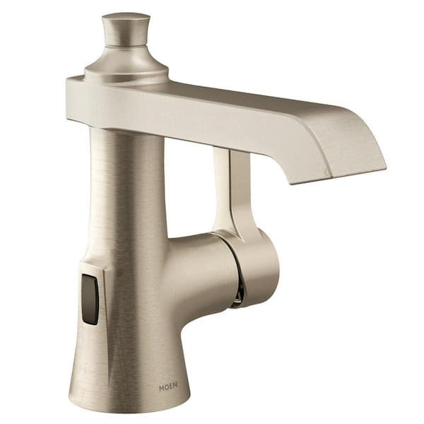 Flara 1 Handle Single Hole Bathroom Sink Faucet with Valve Included and Touchless in Brushed Nickel