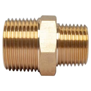 3/4 in. x 1/2 in. MIP Brass Pipe Hex Reducing Nipple Fitting (20-Pack)