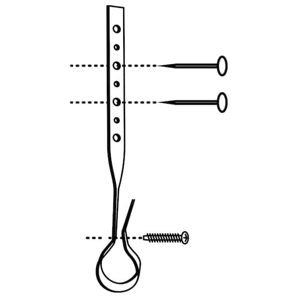 Oatey 1-1/4 in. Galvanized 2-Hole Pipe Hanger Strap (4-Pack) 33545 - The  Home Depot