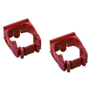 One-Size-Fits-All Red Holder for Rail or P01A-1 Wall Adapter (2-Pack)