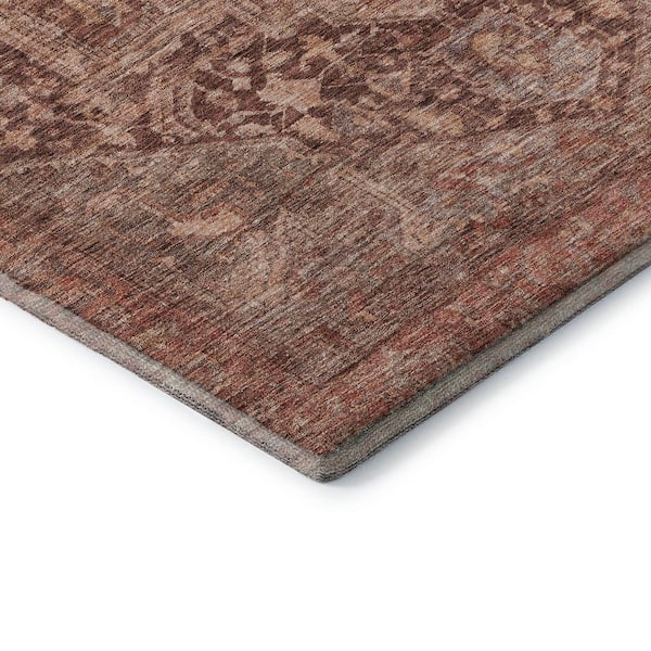 Mayfield Premium Machine Washable Abstract AMF1240 Burgundy 9 ft. x 12 ft. Area Rug