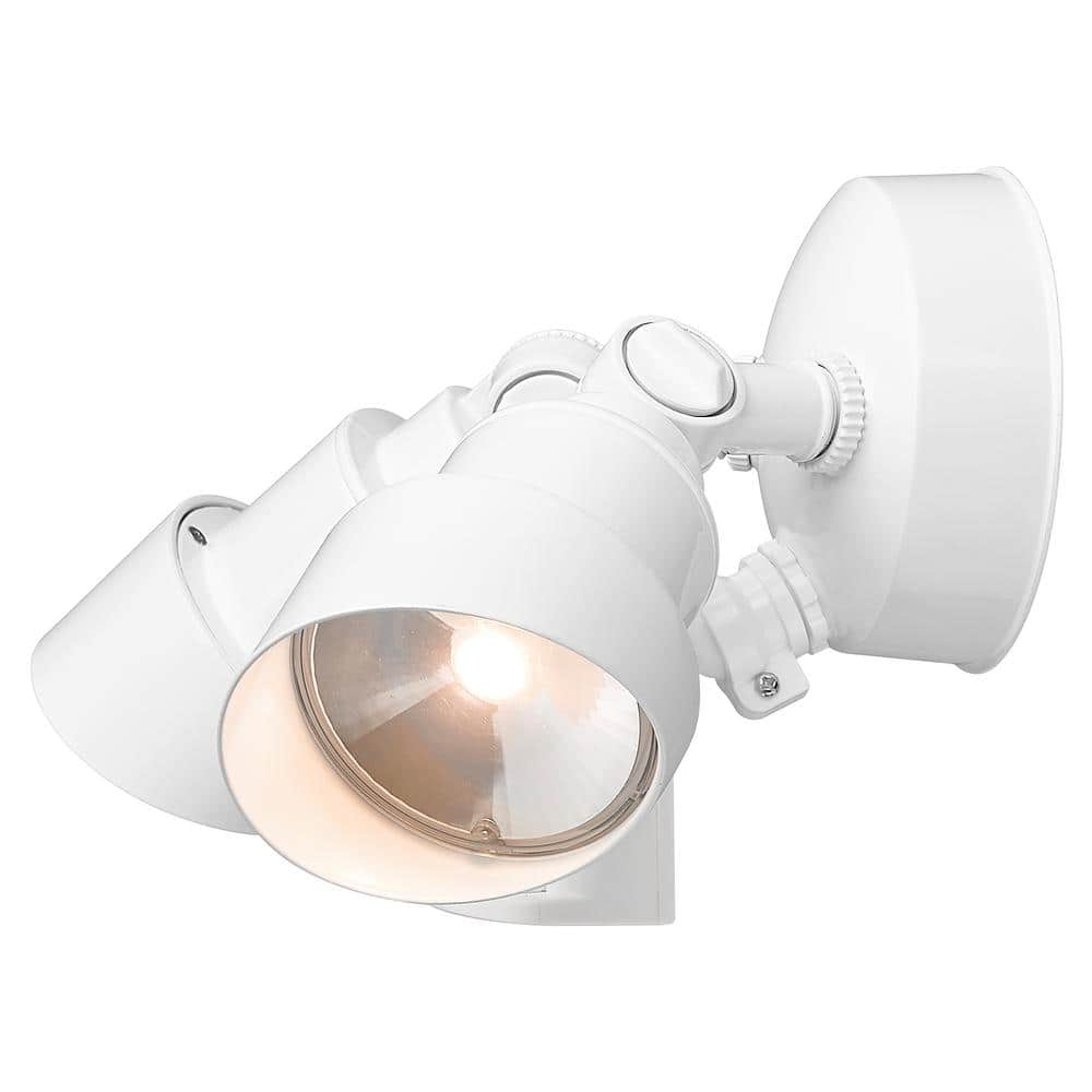Gloss White LED Motion Sensor Security Flood Light