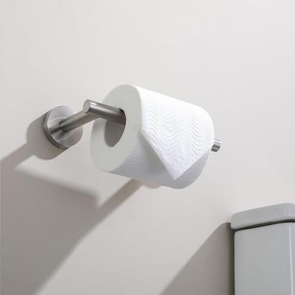 Double Post Pivoting Wall Mounted Towel Bar Toilet Paper Holder Bath Hardware Accessory in Brushed Nickel