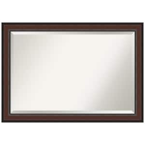 Harvard Walnut 40.5 in. H x 28.5 in. W Framed Wall Mirror