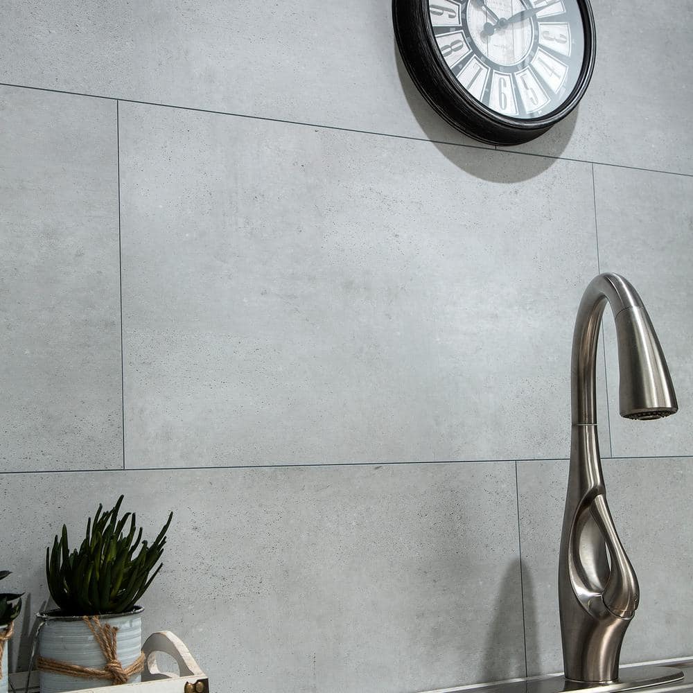 25.6" x 14.8" Frost Nickel Vinyl Wall Tiles