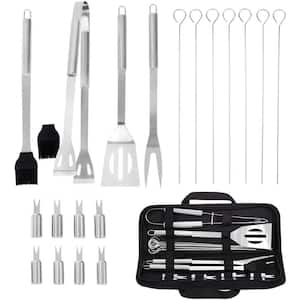LIANTRAL Stainless Steel BBQ Grill Tools Set- 18 Piece Accessories, Al –  Oberon Distribution