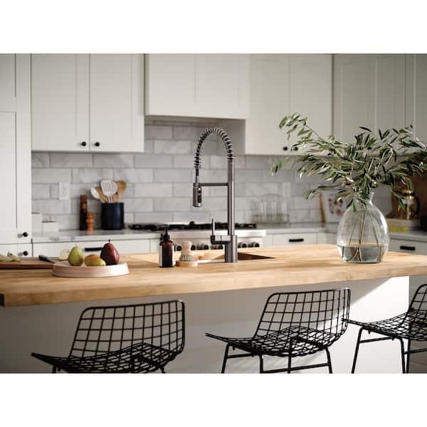 Align Black Stainless 21.75 in. H Spring Touchless Pull Down Sprayer Kitchen Faucet with 360° Spout Swivel