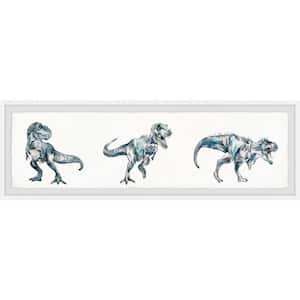 "Dinosaur Showdown" by Marmont Hill Framed Animal Art Print 10 in. x 30 in.