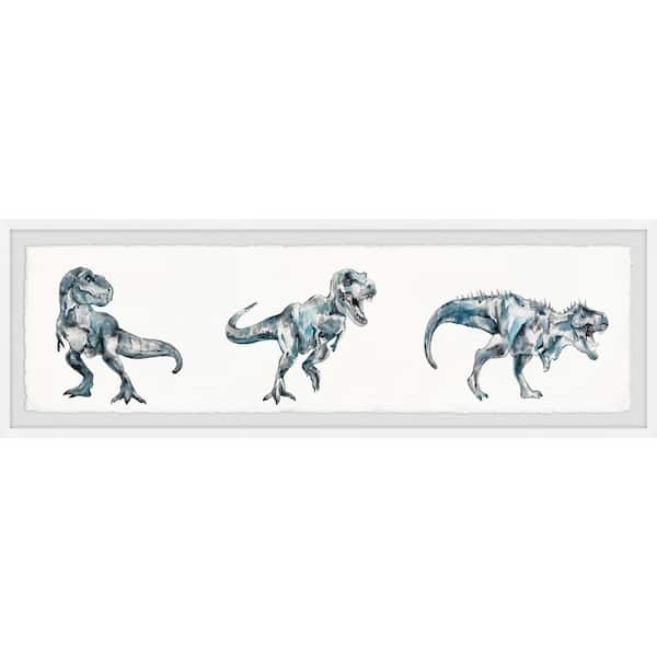 Unbranded "Dinosaur Showdown" by Marmont Hill Framed Animal Art Print 15 in. x 45 in.