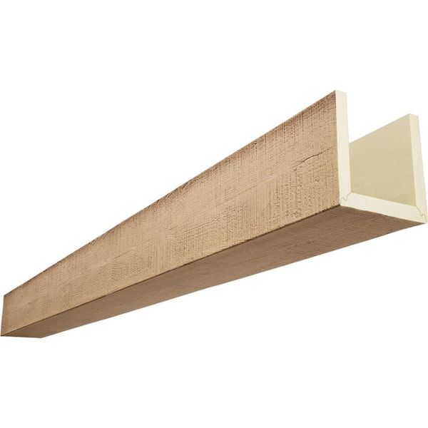 Endurathane 6 in. H x 4 in. W x 16 ft. L Rough Cedar Buttercream Faux Wood Beam