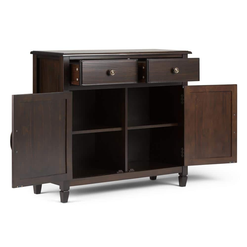 Connaught Dark Chestnut Brown Solid Pine Entryway Storage Cabinet