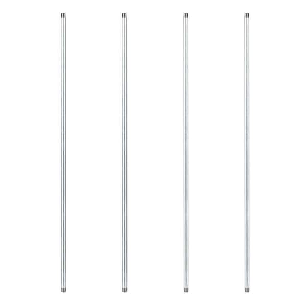 PIPE DECOR 1/2 in. x 3.5 ft. Galvanized Steel Pipe (4-Pack)