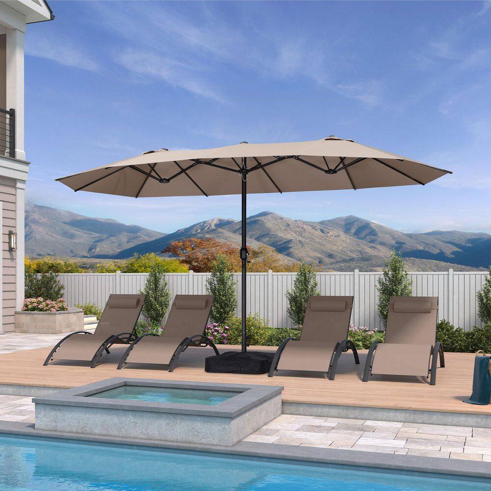 cheap patio umbrellas with stands Outsunny Umbrella Base Since its launch in 2013 Summit Living 15ft Double-Sided Patio