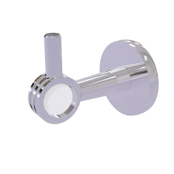 Allied Brass Clearview Collection J-Hook Robe/Towel Hook with Dotted Accents in Polished Chrome