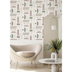 Terracotta Pink Wiles Peel and Stick Wallpaper