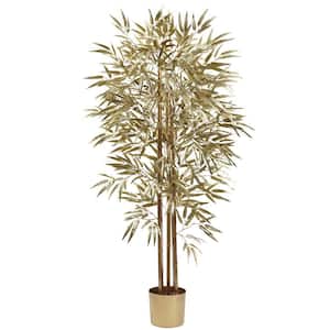 5 ft. Artificial Golden Bamboo Tree with 880 Leaves