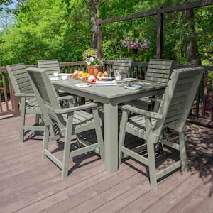Highwood Weatherley Harbor Gray Counter Height Plastic Outdoor