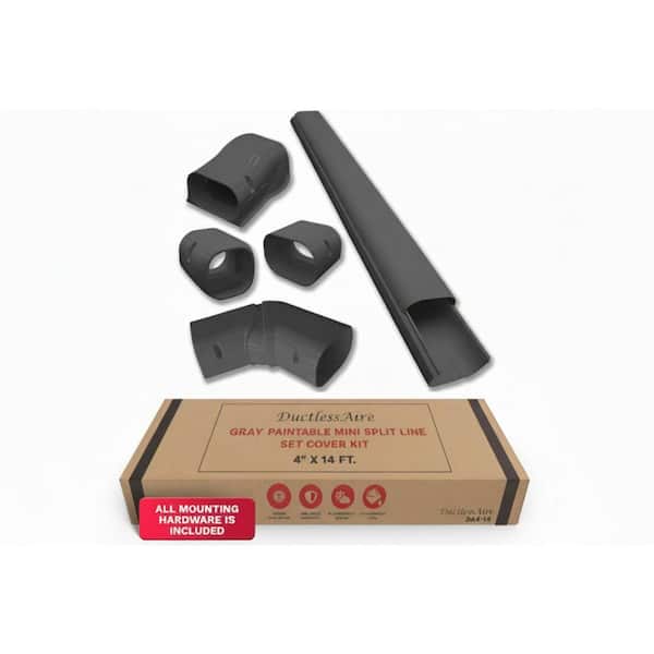 4 in. x 14 ft. Gray Cover Kit for Line Set Mini Split or Central.