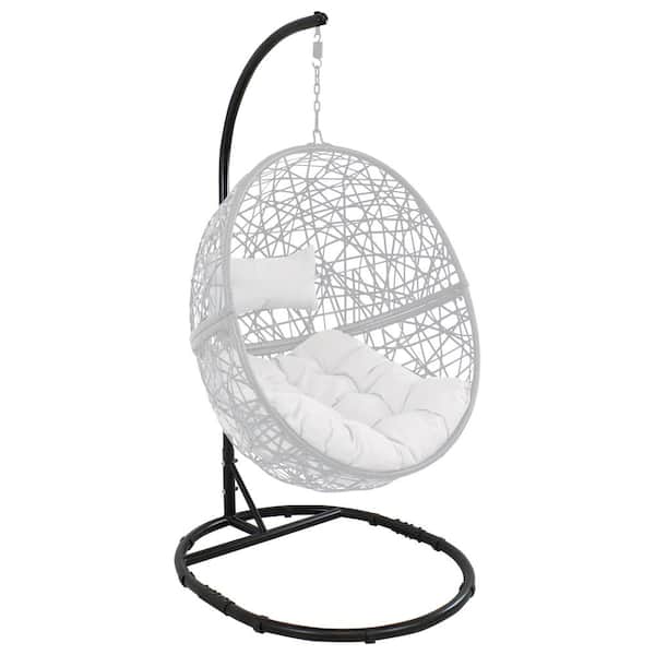 Sunnydaze 6.33 ft. Metal Egg Chair Hammock Stand with Round Base