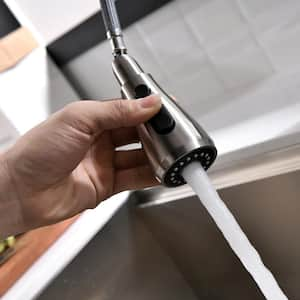 Single Handle Touch Sensor Gooseneck Pull Down Sprayer Kitchen Faucet in Brushed Nickel