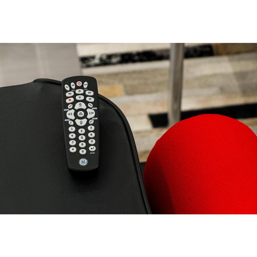 GE 3-Device Black Universal Remote Control with RF