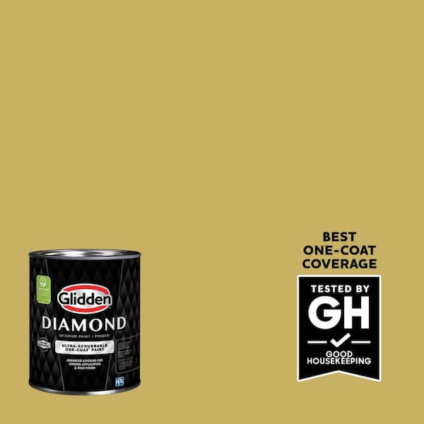 Glidden Diamond 1 qt. PPG1109-5 Split Pea Soup Eggshell Interior Paint with Primer