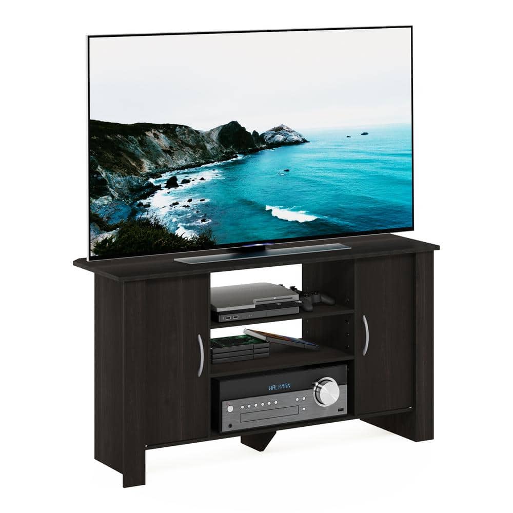 Espresso Theater-Inspired TV Stand with Concealed Storage