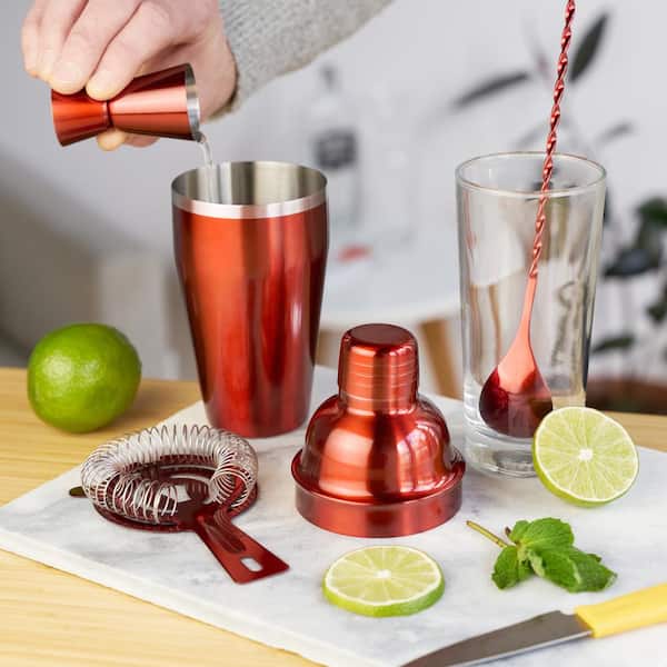 Upgrade Your Barware with a Stylish Three-Piece Stainless Steel Shaker Set