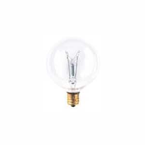 40-Watt G16.5 Clear Dimmable (E12)Candelabra Screw Base Warm White Light Incandescent Light Bulb, 2700K(40-Pack)