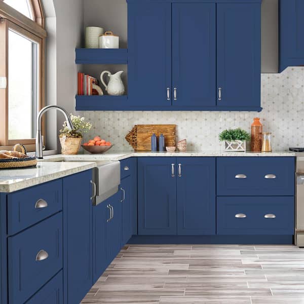 1 qt. #S-H-580 Navy Blue Satin Enamel Interior/Exterior Cabinet, Door & Trim Paint