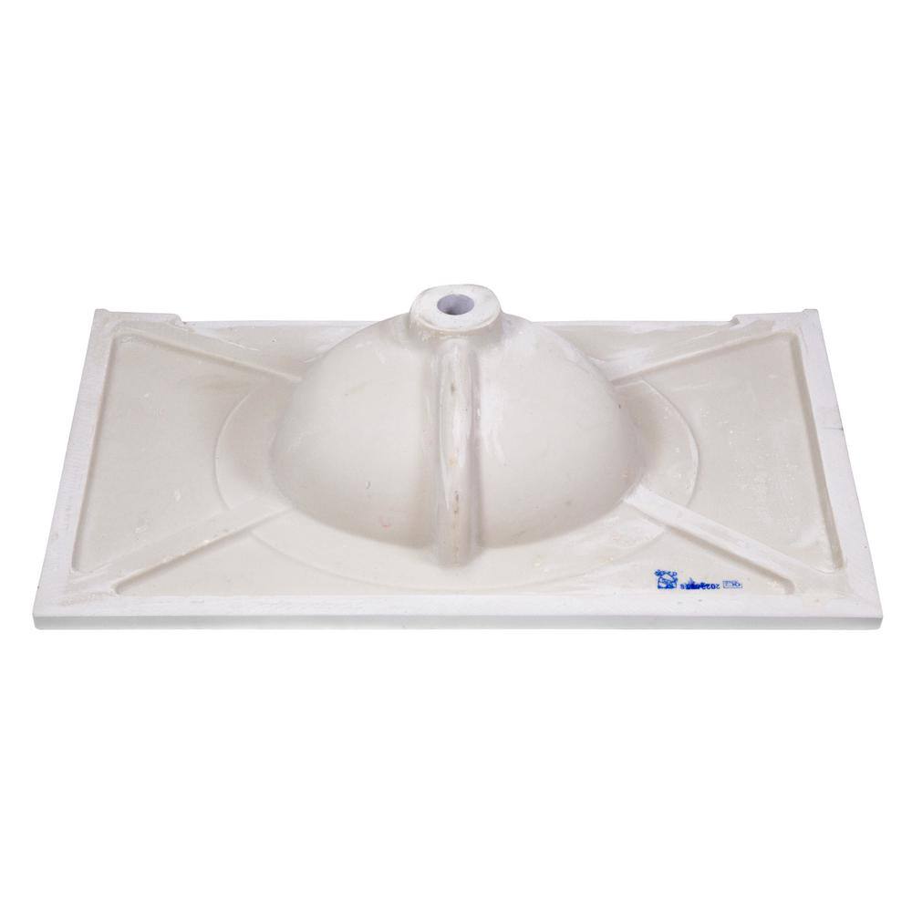 Solid White 37-Inch Cultured Marble Vanity Top with Integrated Backsplash