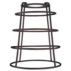 6-7/16 in. Oil Rubbed Bronze Industrial Cage Metal Shade with Open Bottom with 2-1/4 in. Fitter and 5-3/8 in. Width