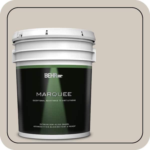 BEHR MARQUEE 5 gal. #PPF-21 Porch Swing Beige Semi-Gloss Enamel Exterior Paint & Primer