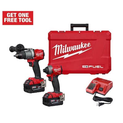 M18 FUEL 18-Volt Lithium-Ion Brushless Cordless Hammer Drill and Impact Driver Combo Kit (2-Tool) with Two 5Ah Batteries