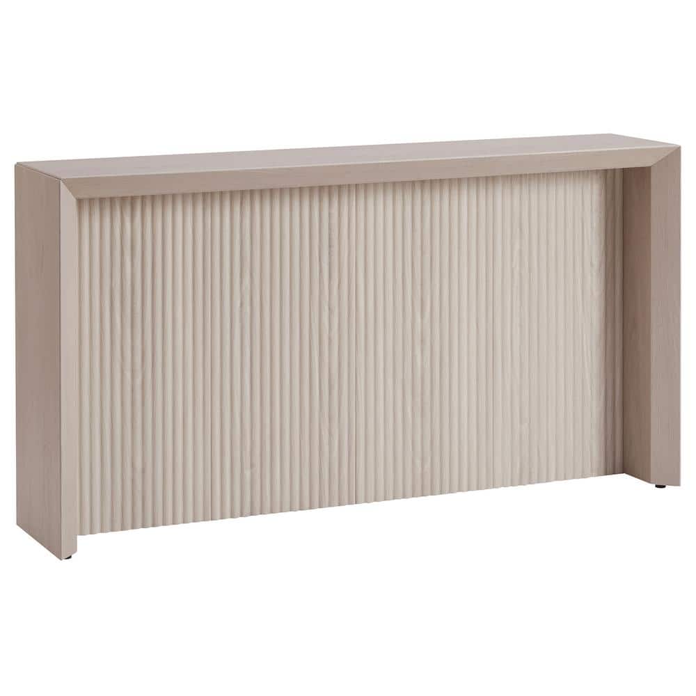 Piedmont 55.75 in. Alder White Rectangle MDF Top Console Table